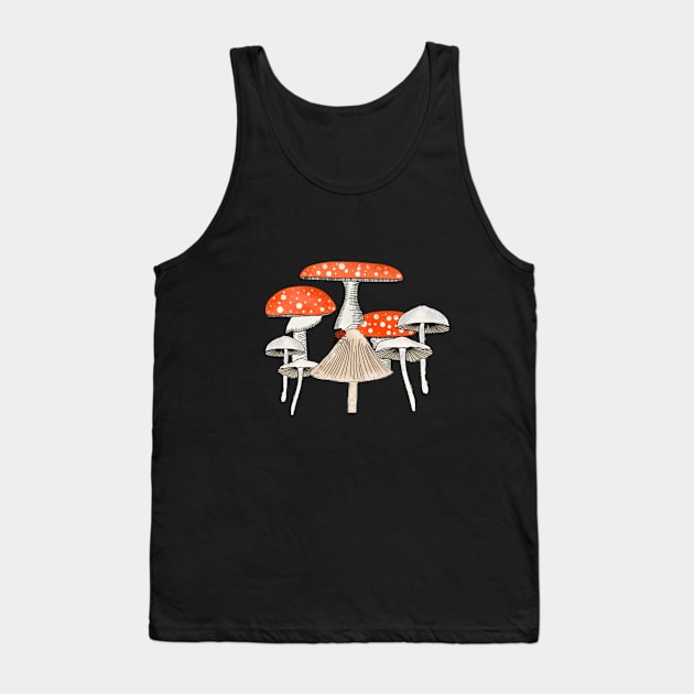 Mushroom with Ladybug Tank Top by bruxamagica